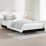 Bed Frame without Mattress Black 90x190 cm Engineered Wood - Top-Down View