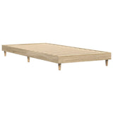 Bed Frame without Mattress Sonoma Oak 90x190 cm Engineered Wood - Front View