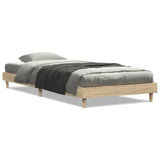 Bed Frame without Mattress Sonoma Oak 90x190 cm Engineered Wood - Top-Down View