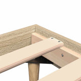 Bed Frame without Mattress Sonoma Oak 90x190 cm Engineered Wood - Close-Up Angle