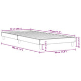 Bed Frame without Mattress Sonoma Oak 90x190 cm Engineered Wood - Extra Image