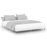 Bed Frame without Mattress White 183x203 cm King Engineered Wood - Front View