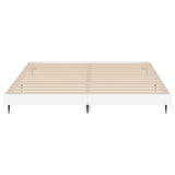 Bed Frame without Mattress White 183x203 cm King Engineered Wood - Rear View