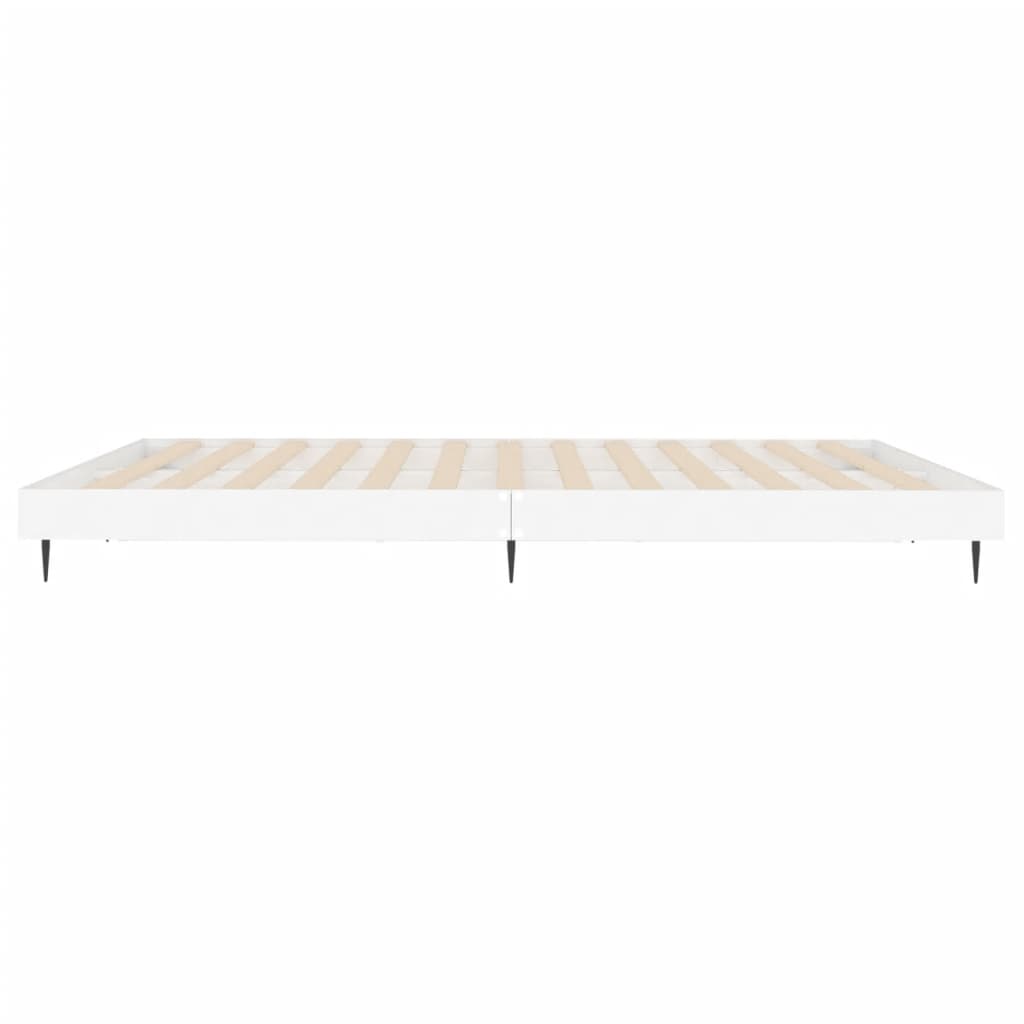 Bed Frame without Mattress White 183x203 cm King Engineered Wood