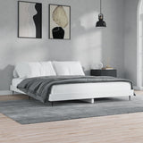 Bed Frame without Mattress White 183x203 cm King Engineered Wood