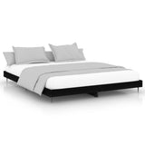 Bed Frame without Mattress Black 183x203 cm King Engineered Wood - Front View
