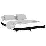 Bed Frame without Mattress Black 183x203 cm King Engineered Wood - Side View