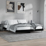 Bed Frame without Mattress Black 183x203 cm King Engineered Wood