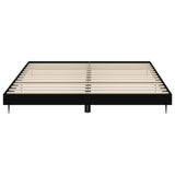 Bed Frame without Mattress Black 183x203 cm King Engineered Wood - Rear View