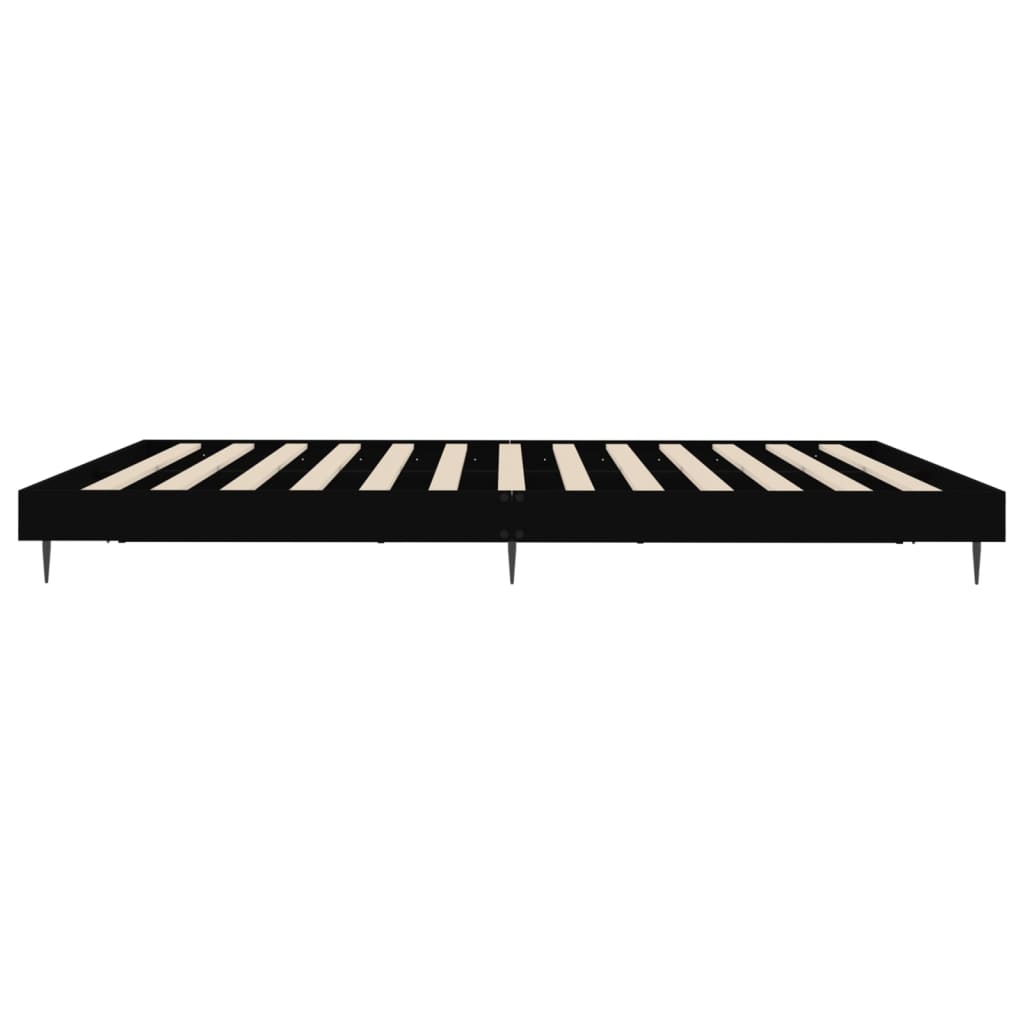 Bed Frame without Mattress Black 183x203 cm King Engineered Wood