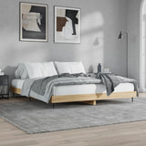 Bed Frame without Mattress Sonoma Oak 183x203 cm King Engineered Wood