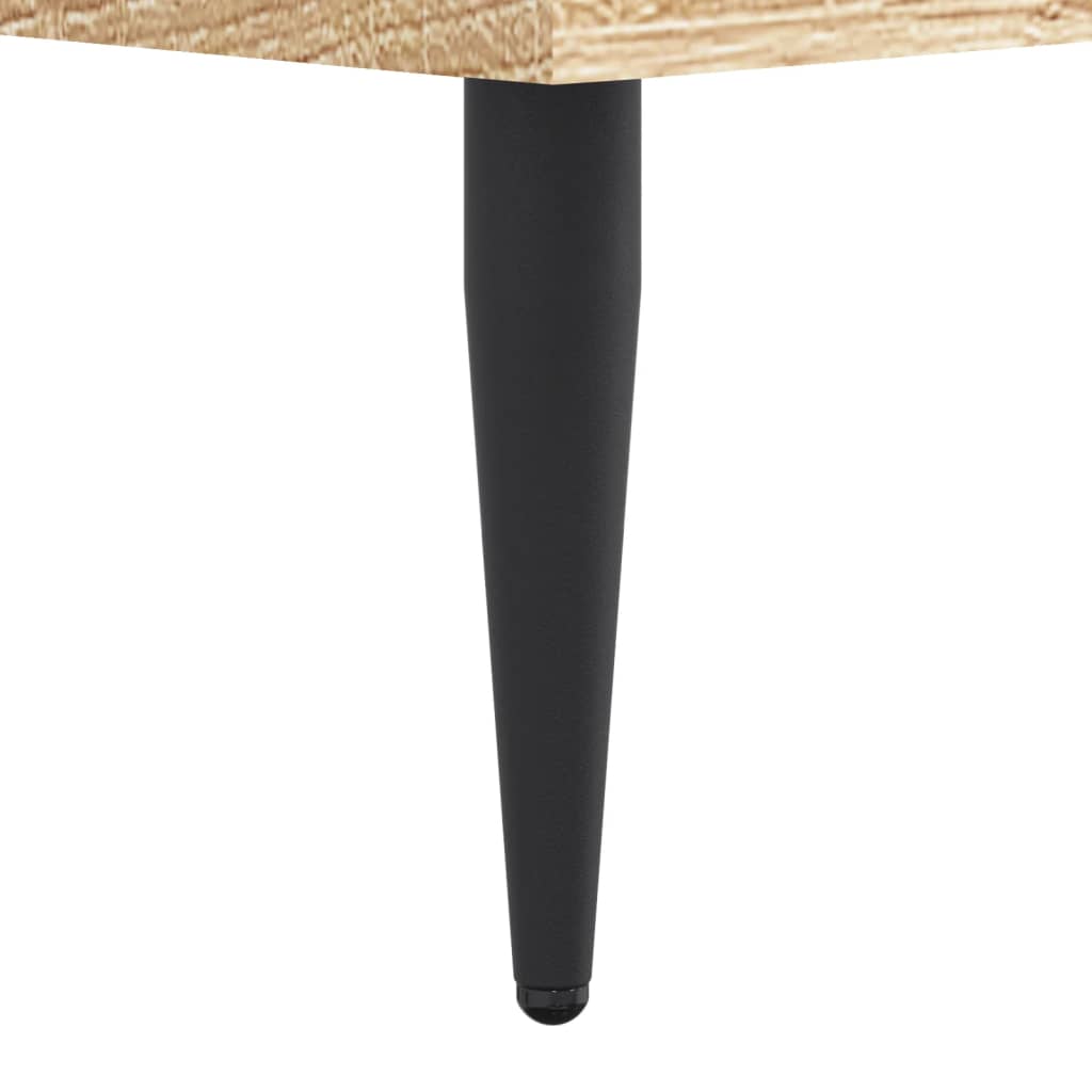 Bed Frame without Mattress Sonoma Oak 183x203 cm King Engineered Wood