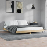 Bed Frame without Mattress Sonoma Oak 183x203 cm King Engineered Wood