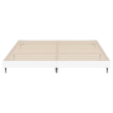 Bed Frame without Mattress White 150x200 cm Engineered Wood - Rear View