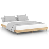 Bed Frame without Mattress Sonoma Oak 150x200 cm Engineered Wood