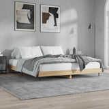Bed Frame without Mattress Sonoma Oak 150x200 cm Engineered Wood