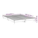 Bed Frame without Mattress Sonoma Oak 150x200 cm Engineered Wood