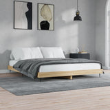 Bed Frame without Mattress Sonoma Oak 150x200 cm Engineered Wood