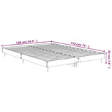 Bed Frame without Mattress White 135x190 cm Engineered Wood - Extra Image