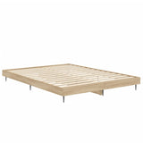 Bed Frame without Mattress Sonoma Oak 135x190 cm Engineered Wood