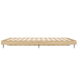 Bed Frame without Mattress Sonoma Oak 135x190 cm Engineered Wood