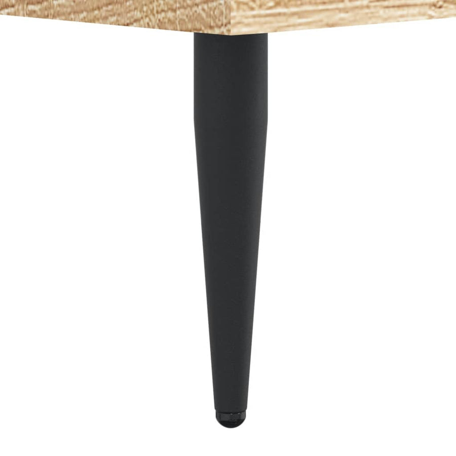 Bed Frame without Mattress Sonoma Oak 135x190cm Engineered Wood