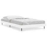 Bed Frame without Mattress White 90x190 cm Engineered Wood - Front View