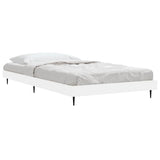 Bed Frame without Mattress White 90x190 cm Engineered Wood - Side View