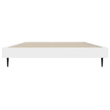 Bed Frame without Mattress White 90x190 cm Engineered Wood - Rear View