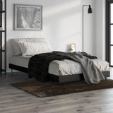 Bed Frame without Mattress Black 90x190 cm Engineered Wood - Top-Down View