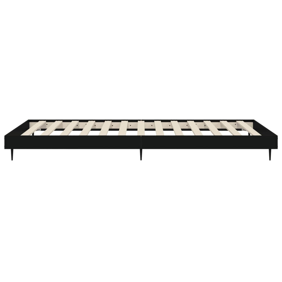 Bed Frame without Mattress Black 90x190 cm Engineered Wood
