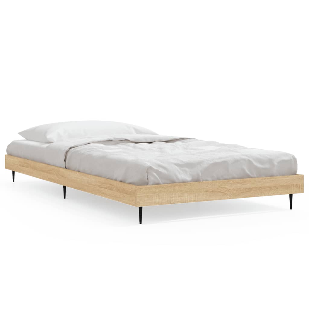 Bed Frame without Mattress Sonoma Oak 90x190 cm Engineered Wood