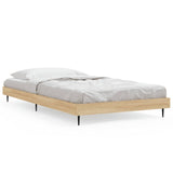 Bed Frame without Mattress Sonoma Oak 90x190 cm Engineered Wood - Front View
