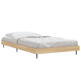 Bed Frame without Mattress Sonoma Oak 90x190 cm Engineered Wood - Side View