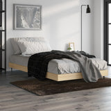 Bed Frame without Mattress Sonoma Oak 90x190 cm Engineered Wood - Top-Down View