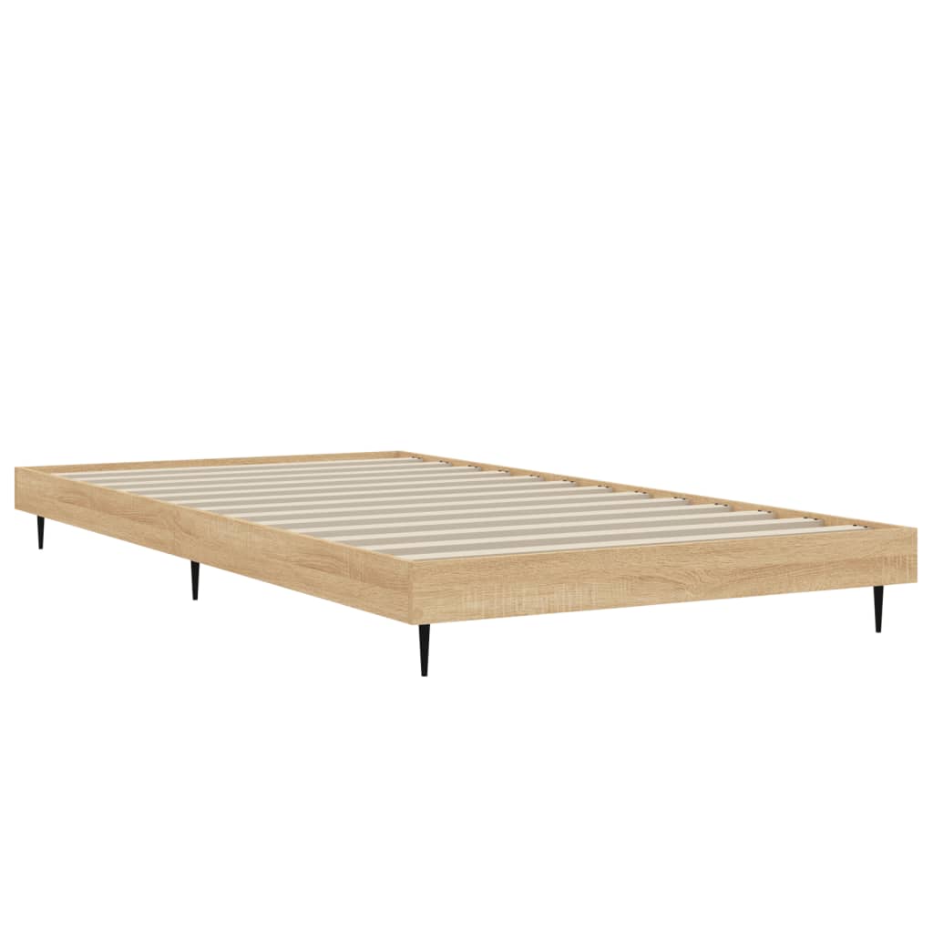 Bed Frame without Mattress Sonoma Oak 90x190 cm Engineered Wood