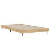 Bed Frame without Mattress Sonoma Oak 90x190 cm Engineered Wood - 45-Degree Angle