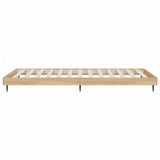 Bed Frame without Mattress Sonoma Oak 90x190 cm Engineered Wood - Close-Up Angle
