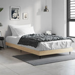Bed Frame without Mattress Sonoma Oak 90x190 cm Engineered Wood