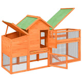 Chicken Coop Brown 186.5x58.5x113 cm Solid Wood Pine - Top-Down View