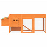 Chicken Coop Brown 204x50x84 cm Solid Wood Pine - Top-Down View