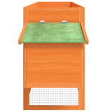 Chicken Coop Brown 204x50x84 cm Solid Wood Pine - Rear View