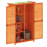 Garden Tool Shed Brown 83x57x140 cm Solid Wood Pine - Side View