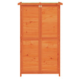 Garden Tool Shed Brown 83x57x140 cm Solid Wood Pine