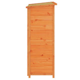 Garden Tool Shed Brown 83x57x140 cm Solid Wood Pine - Rear View