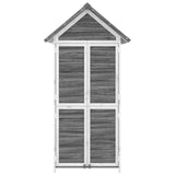 Garden Tool Shed Grey 89x52.5x175 cm Solid Wood Pine - Top-Down View