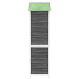 Garden Tool Shed Grey 120x53.5x170 cm Solid Wood Pine - Rear View