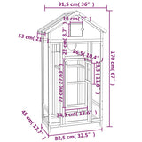 Bird House Brown 91.5x53x170 cm Solid Wood Pine - Low Angle