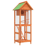 Bird House Brown 60x58.5x160 cm Solid Wood Pine - Top-Down View