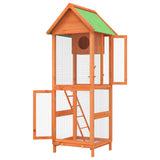 Bird House Brown 60x58.5x160 cm Solid Wood Pine - Rear View